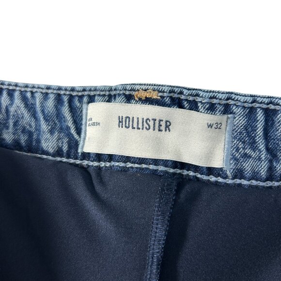 Hollister Y2K Denim Skort Mini Skirt Size 14 Stretch  Medium Wash - Picture 4 of 6